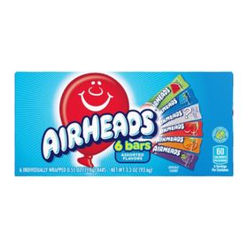 Airheads 6 barres saveurs assorties (3,3 oz/93,6 g)