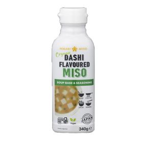 Hikari Miso Base et assaisonnement pour soupe miso aromatisée au dashi biologique (340 g)