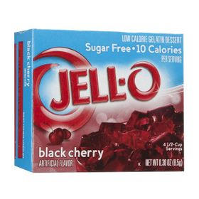 Jell-O Black Cherry sans sucre (8,5 g)