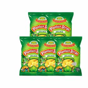 Lanières de banane plantain Tropical Gourmet légèrement salées 5X (150 g)