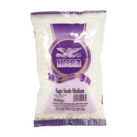 Heera Graines de sagou moyennes Sabudana Regular (tapioca) (500 g)