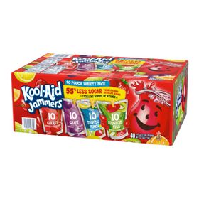 Boisson Kool Aid Jammers Juice, assortiment varié (40 unités)