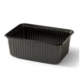Bac rectangulaire noir en PP RE 180/64, 1000 ml, 180 × 135 × 64 mm (30 pièces)