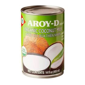 Lait de coco biologique Aroy-D UHT 19 % de matières grasses (400 ml)