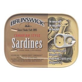 Sardines Brunswick à l&#x27;huile de soja (106 g)