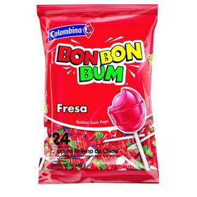 Bon Bon Bum Sucettes à la fraise (408 g)
