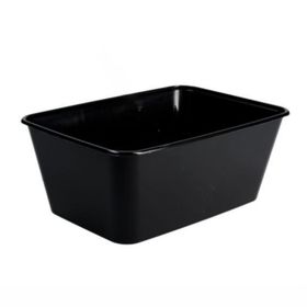 Boîte micro-ondes noire en PP (boîte kilo) série 173, 950 ml (50 pièces)