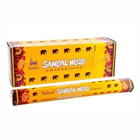 Sarathi Tulasi Sandalwood Hexa Incense Sticks 6 x (10 bâtonnets)