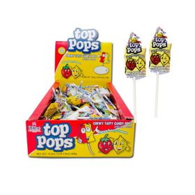 Top Pops Bonbons mous Taffy Pops Fraise-Citron (7 g)