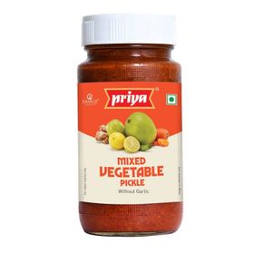 Priya Mixed Vegetable Pickle (without garlic) (300g)