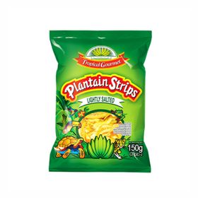 Lanières de banane plantain Tropical Gourmet légèrement salées (150 g)
