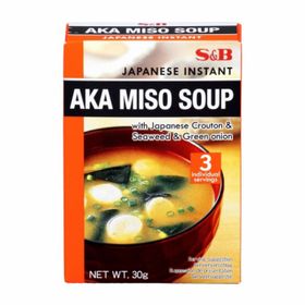 S&amp;B ; Soupe instantanée au miso Aka (30 g)