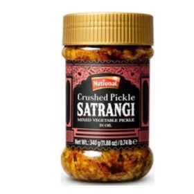 Pickles de légumes mélangés « Satrangi » concassés, à l'huile, de marque National (340 g)