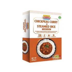 Ashoka : Pois chiches au curry et riz cuit à la vapeur (250 g)