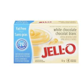 Pudding instantané Jell-O sans matière grasse au chocolat blanc (32 g)