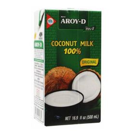 Lait de coco Aroy-D UHT 19 % de matières grasses (500 ml)