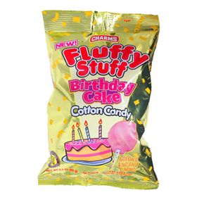 Charms Fluffy Stuff Gâteau d&#x27;anniversaire Barbe à papa (60 g)