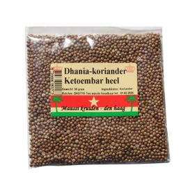 Coriandre Dhania Koriander Ketoembar entière de Maussi (50 g)