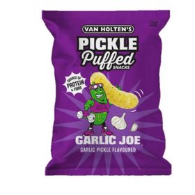 Snacks soufflés « Garlic Joe Pickle » de Van Holten (90 g)