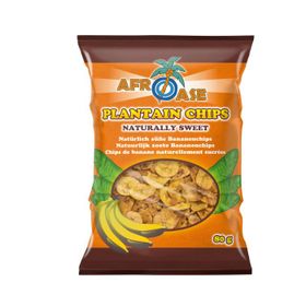 Afroase Plantain Banana Sweet Chips / Chips de banane sucrées (80 g)