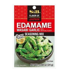 S&amp;B ; Mélange d&#x27;assaisonnement Wasabi Garlic Edamame (24 g)