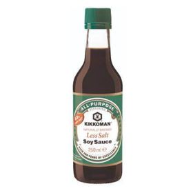 Sauce soja Kikkoman à teneur réduite en sel (250 ml)